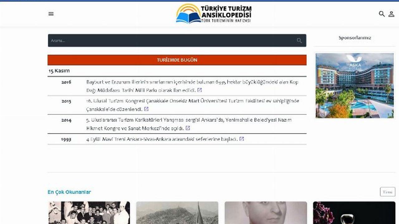 Türk turizminin hafızası Türkiye Turizm Ansiklopedisi online erişime açıldı