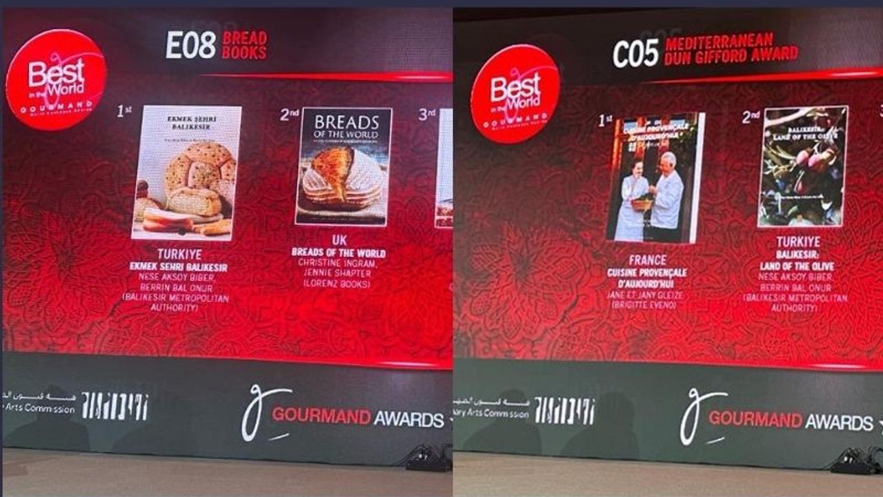 Dünya yemek kitapları yarışmasında "Ekmek" birinci, "Zeytin" ikinci oldu