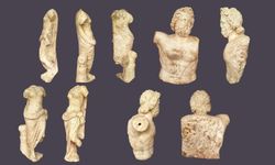 Zeus ve Aphrodite heykelleri Aspendos'ta ortaya çıkarıldı