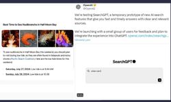 OpenAI, Google ve Bing’e rakip olacak yeni arama motoru SearchGPT'yi tanıttı.