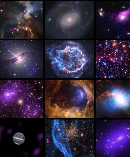Chandra, daha önce yayınlanmamış 25 görüntüyü astronomi meraklılarıyla paylaştı.