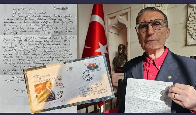 Nobel alan ilk Türk bilim insanına 21 yıl önce 100’üncü yılda verilmek üzere yazılan mektup Aziz Sancar’a ulaştırıldı.