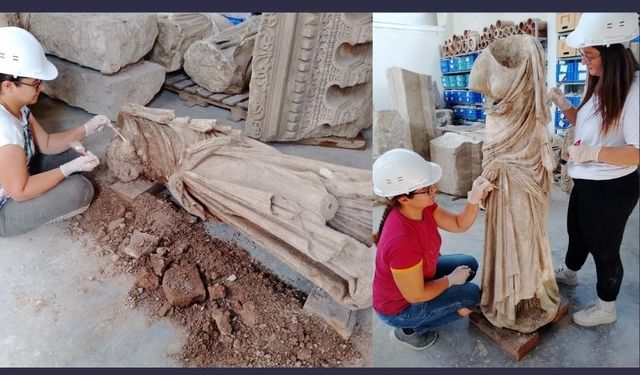 ‘İlham Perisi’ Mousa heykeli 2 bin 175 yıl sonra Muğla’da bulundu