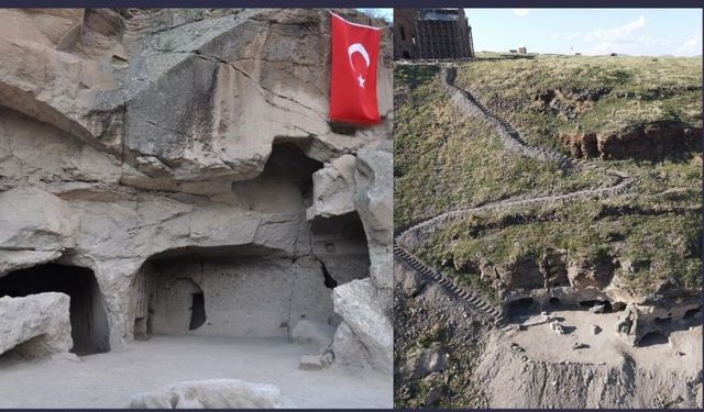 Türklerin Anadolu'da inşa ettiği ilk kaya mescidi; “Divin Kapısı” gün yüzüne çıktı.