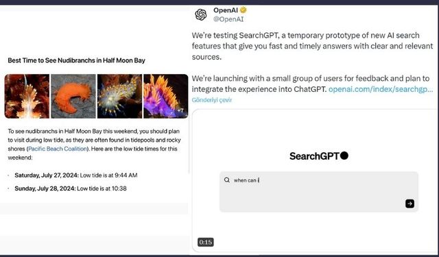 OpenAI, Google ve Bing’e rakip olacak yeni arama motoru SearchGPT'yi tanıttı.