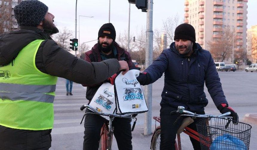 “Dünya Kışın Bisikletle İşe Gitme Günü”nde sürpriz hediye