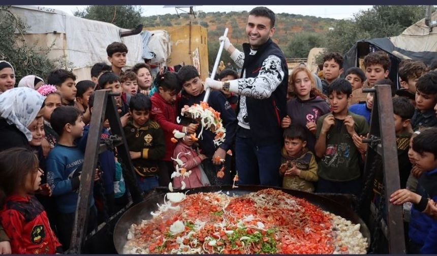 CZN Burak savaş mağduru çocuklar için yemek yaptı