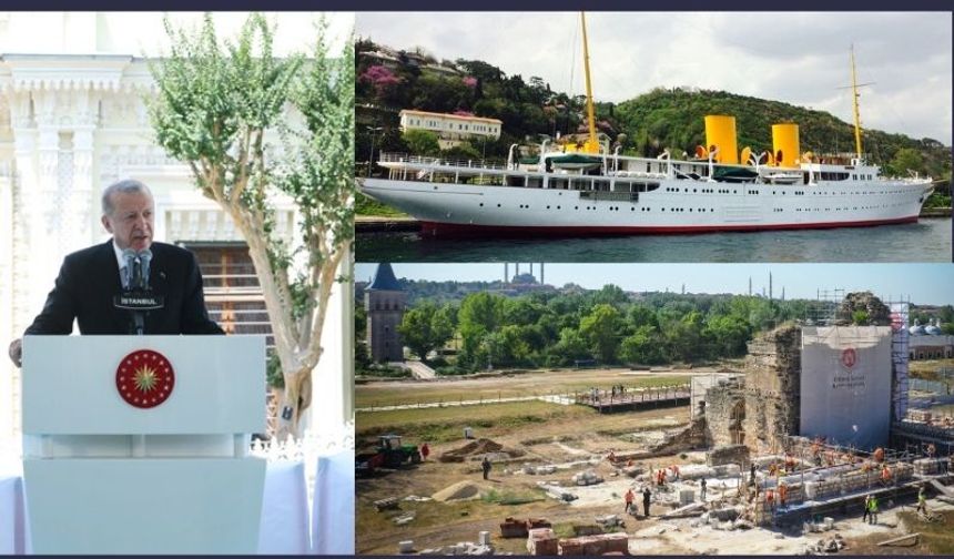 Cumhurbaşkanı Erdoğan, Edirne Sarayı restorasyonu devam ederken Savarona yatını restore ettik, açıyoruz.