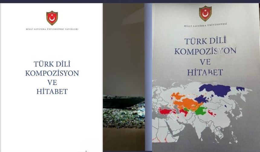 Milli Savunma Üniversitesi’nin Türk Dili Kompozisyon ve Hitabet dersi kitap kapağındaki harita tepki çekti.