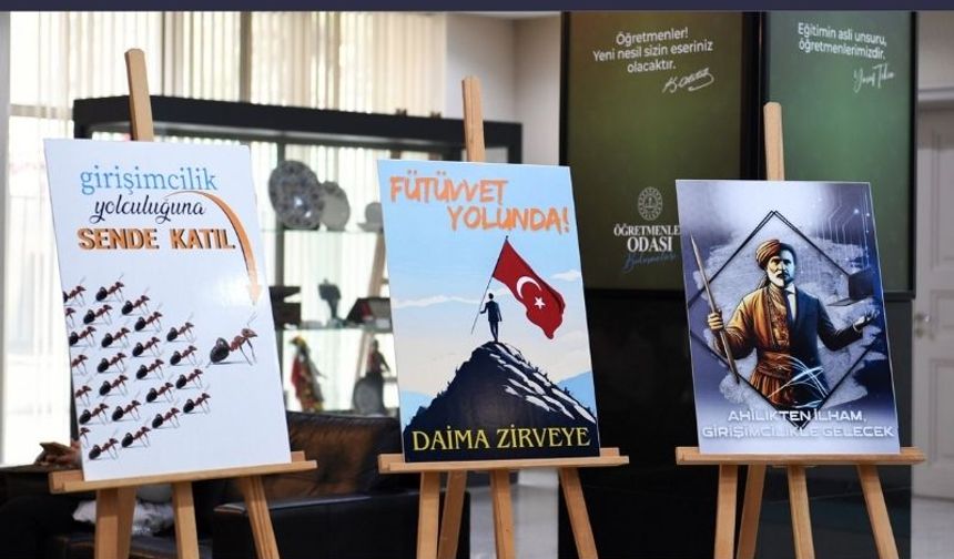 "Girişimcilik ve Fütüvvet" temalı afiş yarışmasında 700 afiş yarıştı.